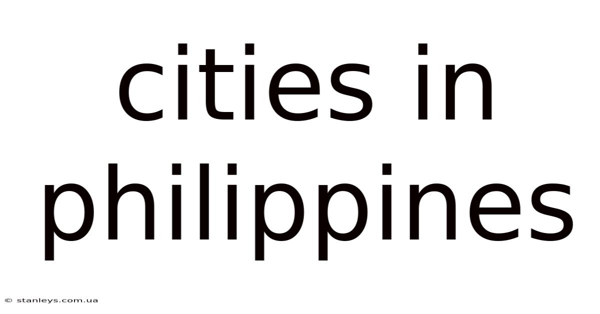 Cities In Philippines