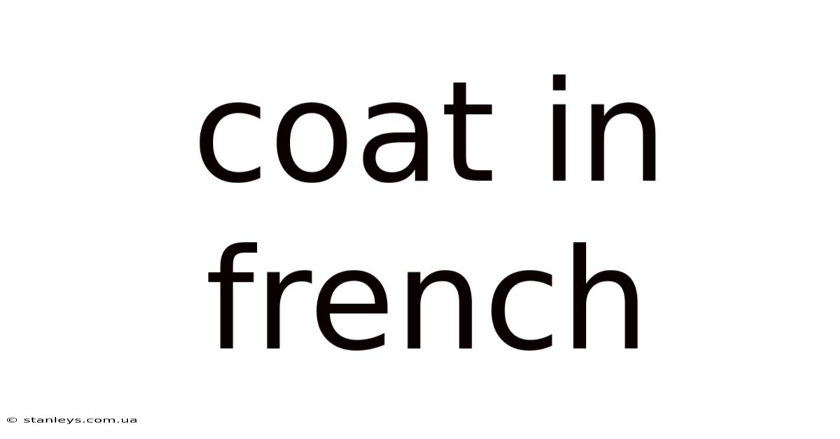 Coat In French