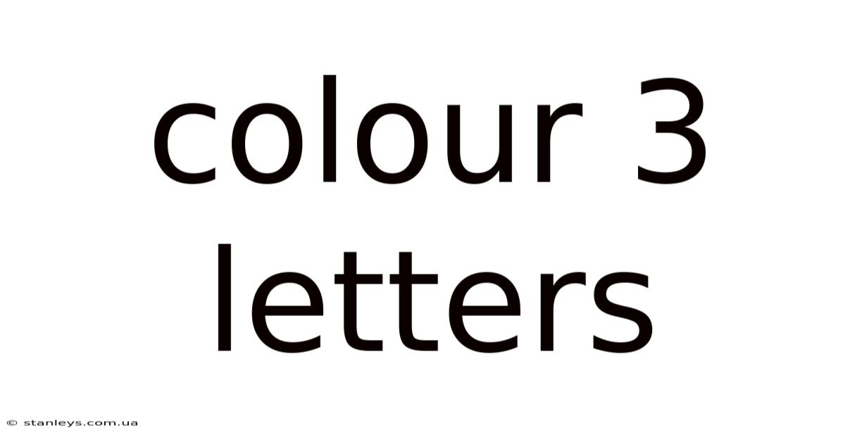 Colour 3 Letters