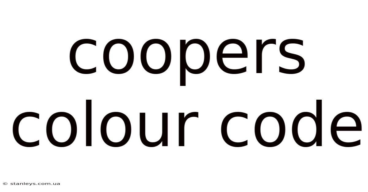 Coopers Colour Code