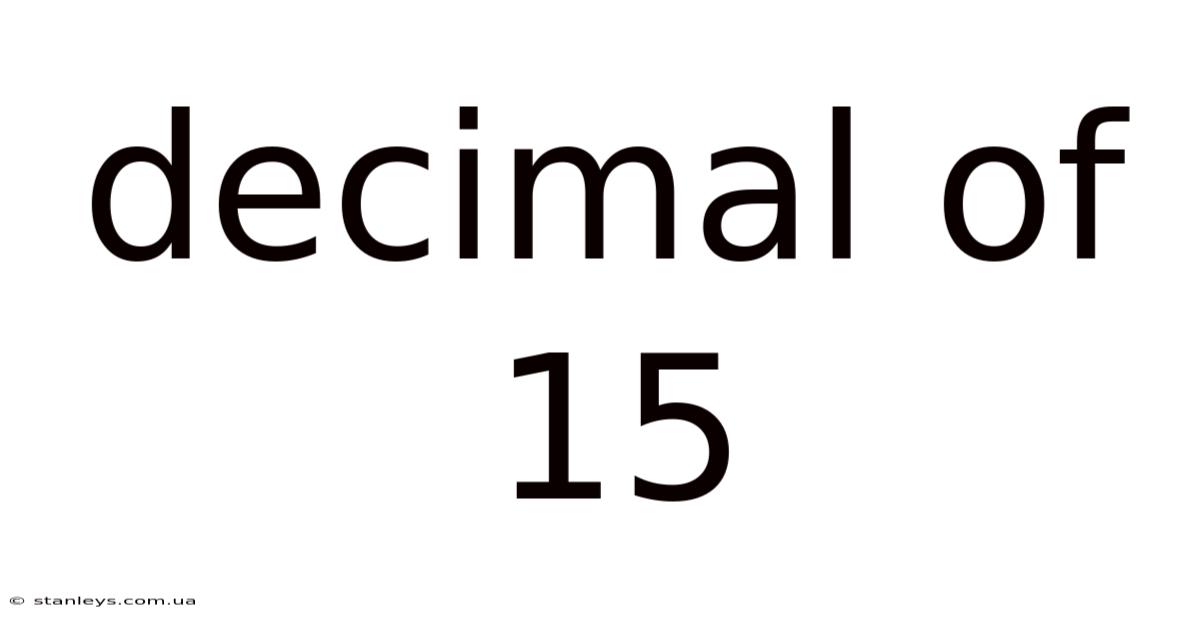 Decimal Of 15