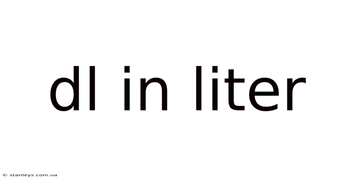 Dl In Liter