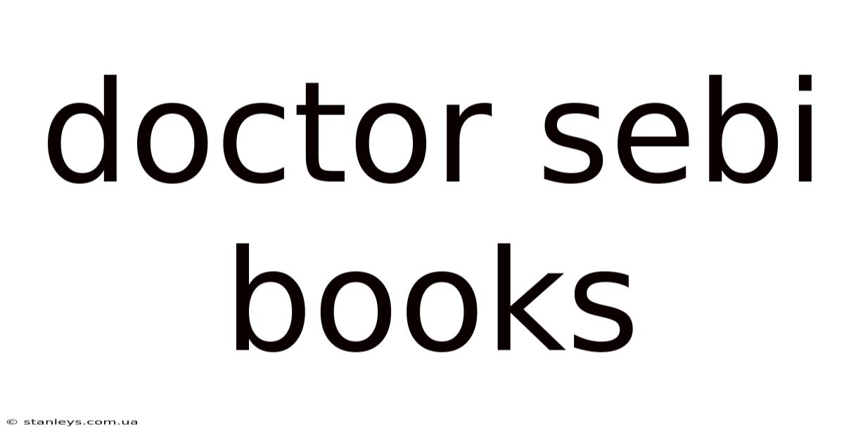 Doctor Sebi Books