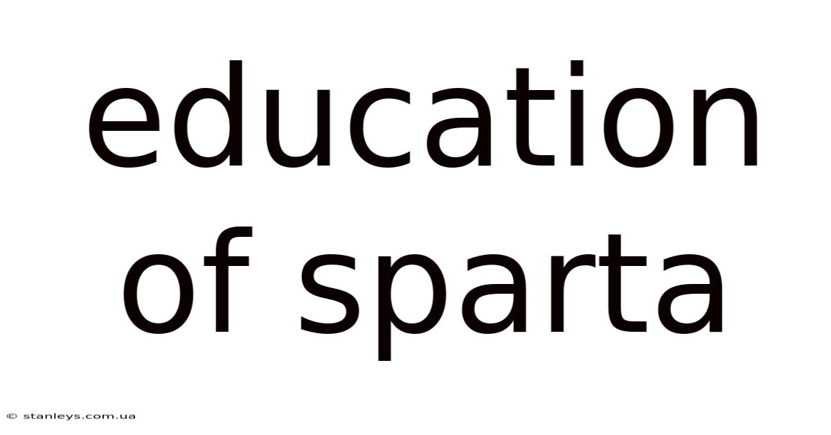 Education Of Sparta