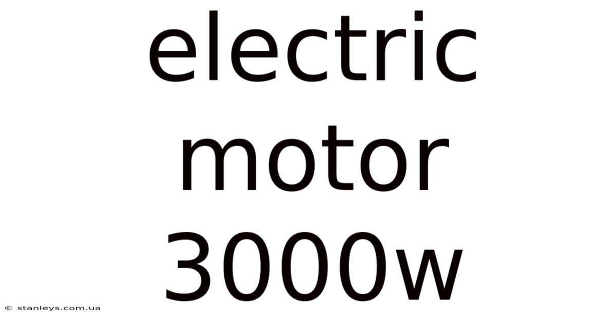 Electric Motor 3000w