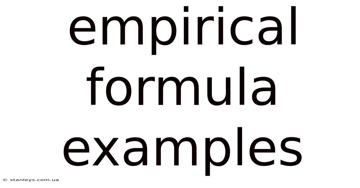 Empirical Formula Examples