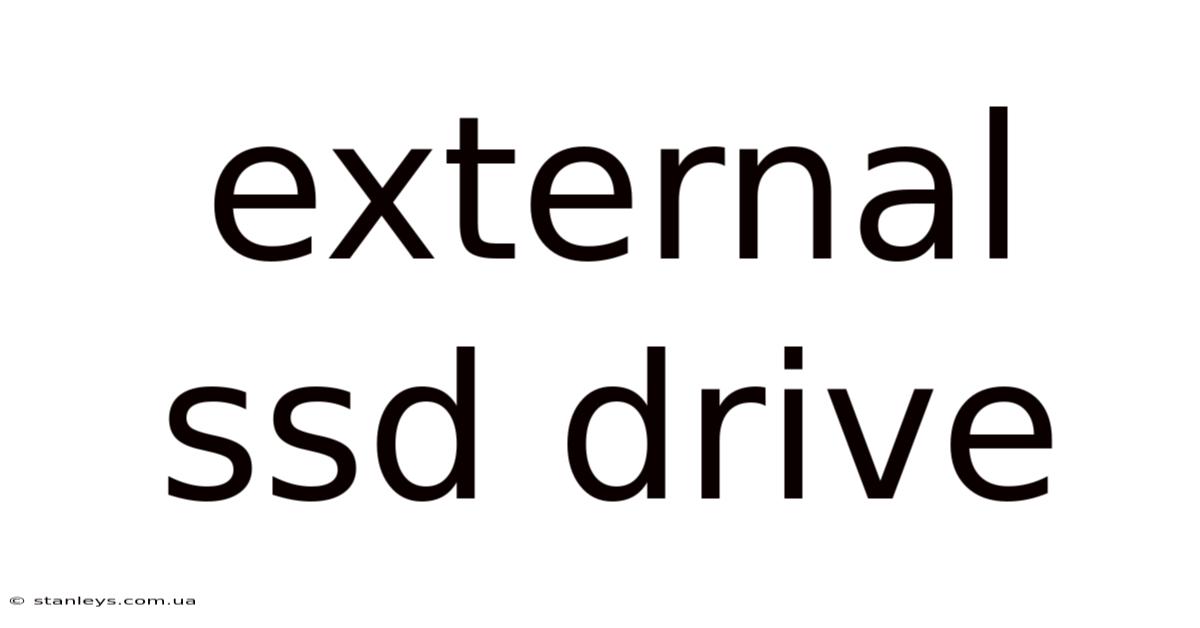 External Ssd Drive