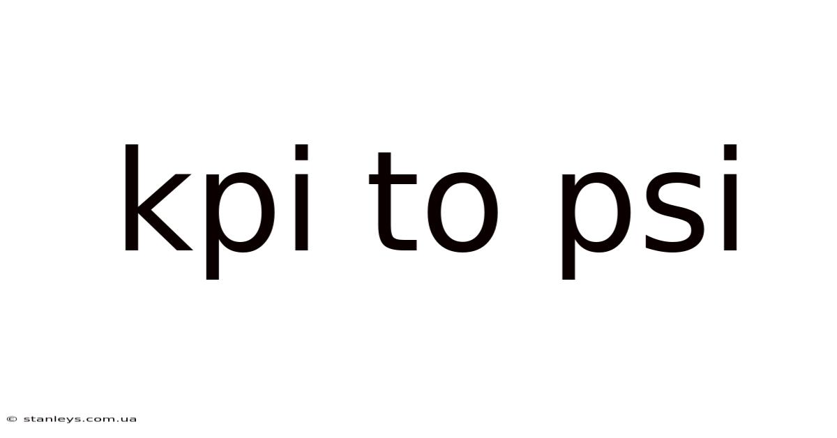 Kpi To Psi