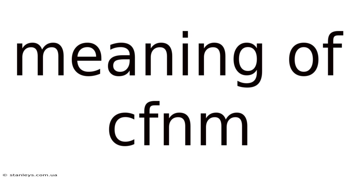 Meaning Of Cfnm