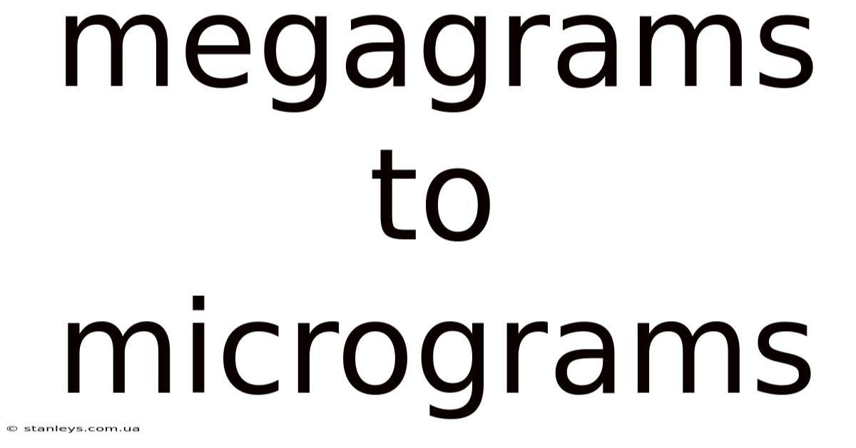 Megagrams To Micrograms