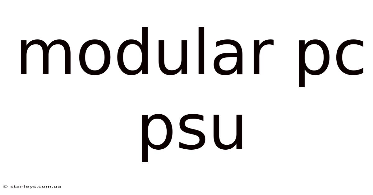 Modular Pc Psu
