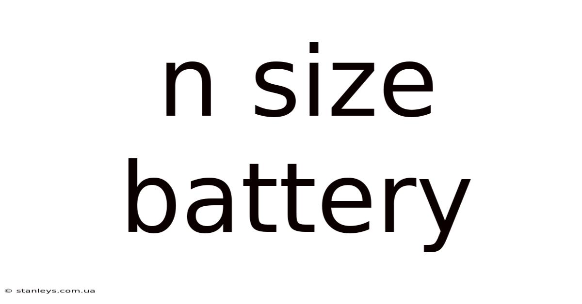 N Size Battery