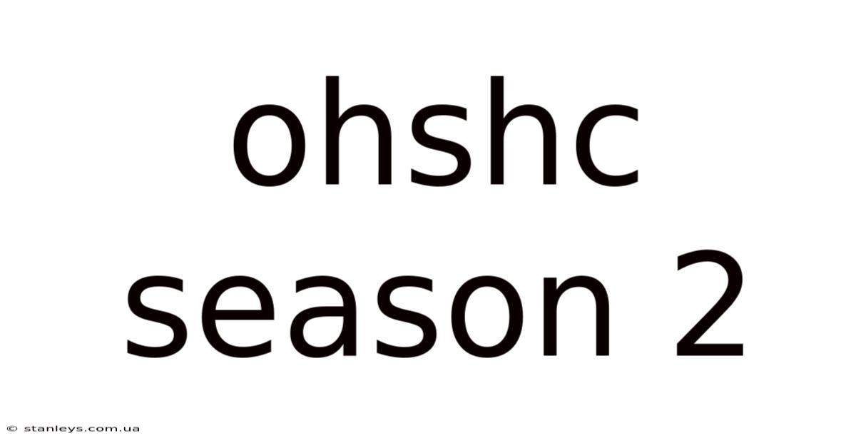 Ohshc Season 2