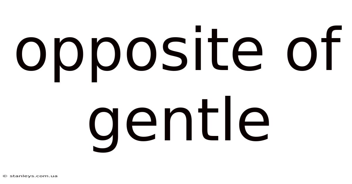Opposite Of Gentle