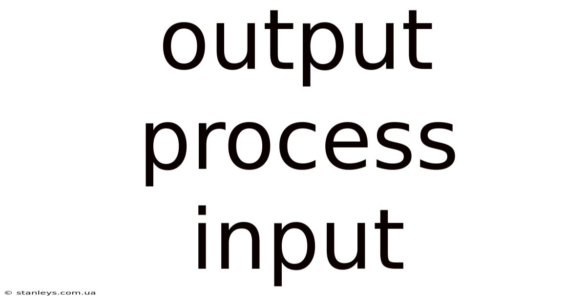 Output Process Input