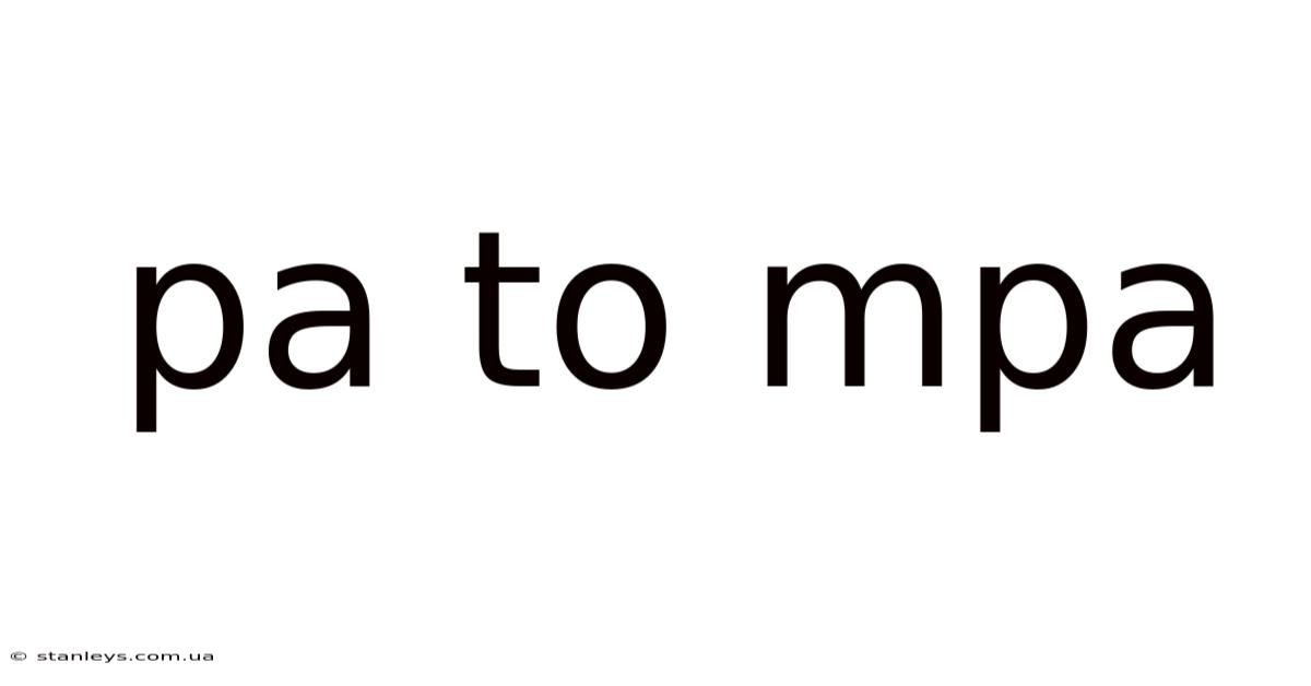 Pa To Mpa