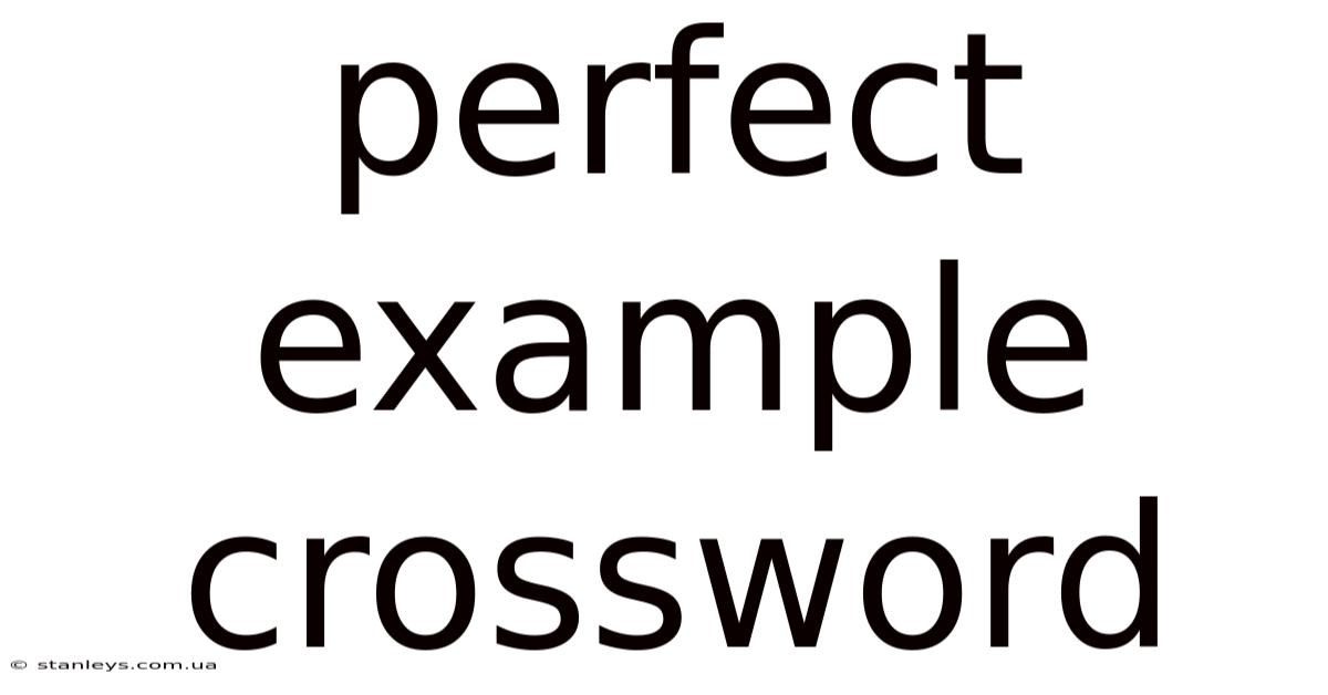Perfect Example Crossword