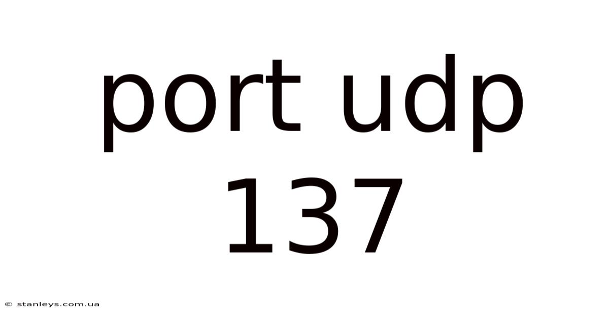 Port Udp 137