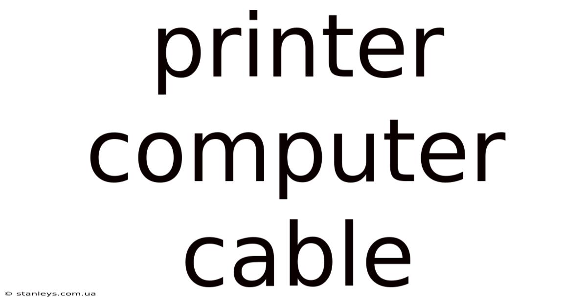 Printer Computer Cable