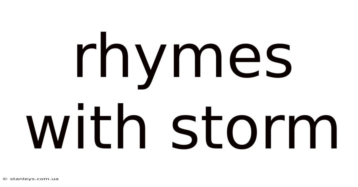 Rhymes With Storm