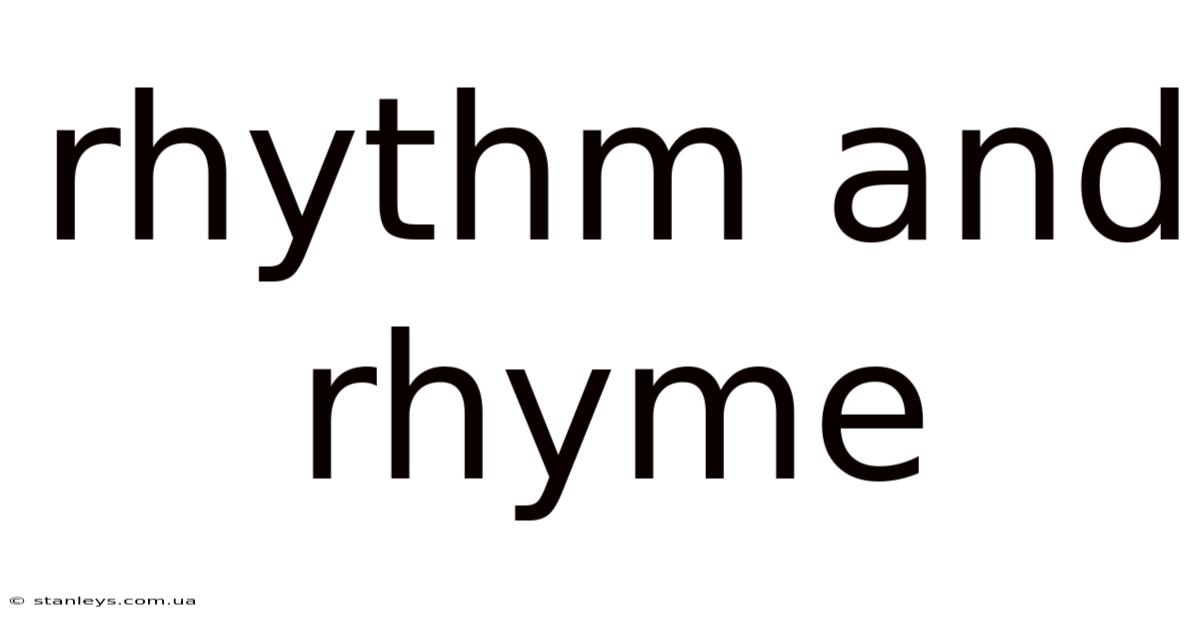 Rhythm And Rhyme