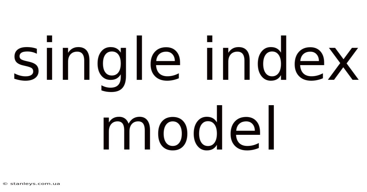 Single Index Model