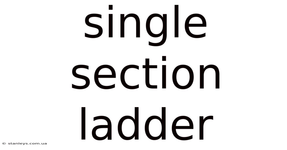 Single Section Ladder