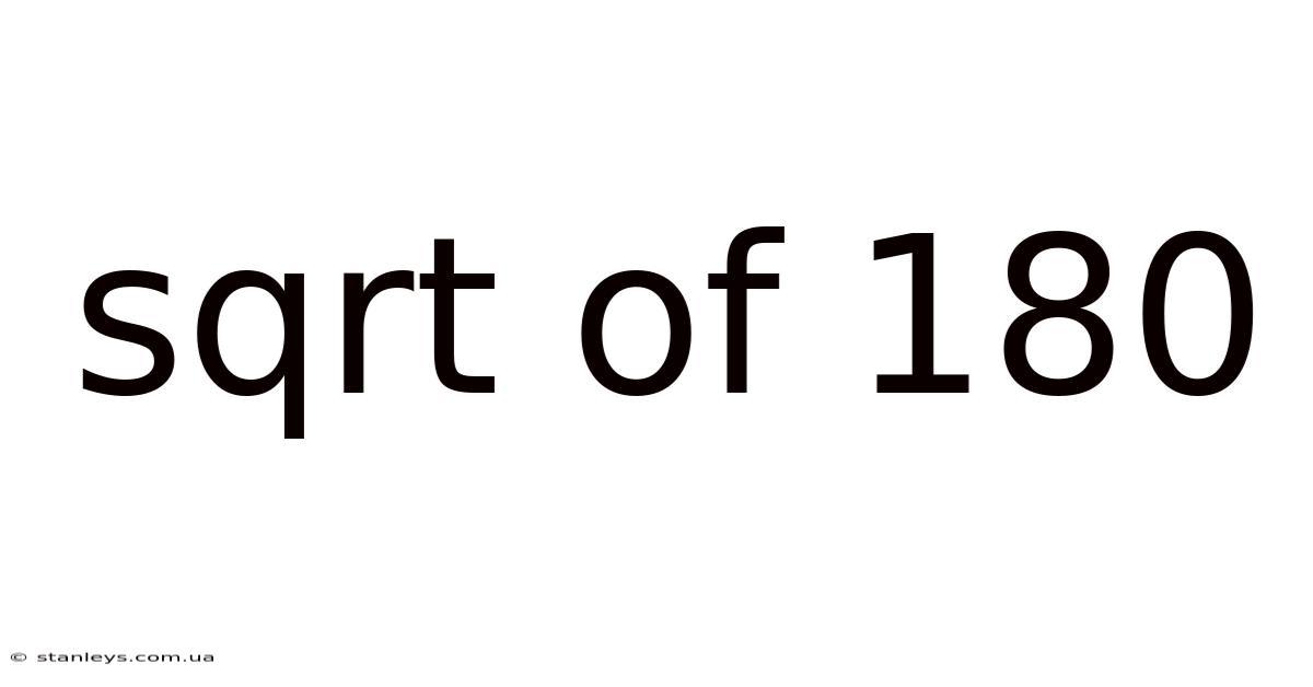 Sqrt Of 180