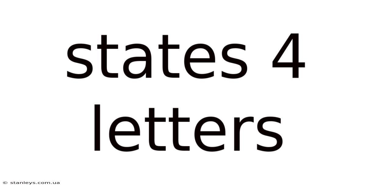 States 4 Letters
