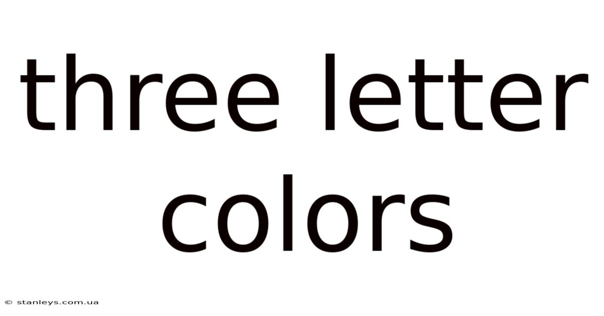 Three Letter Colors