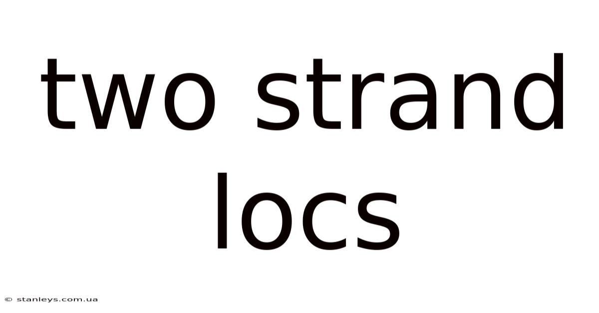 Two Strand Locs