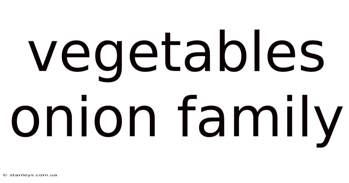 Vegetables Onion Family