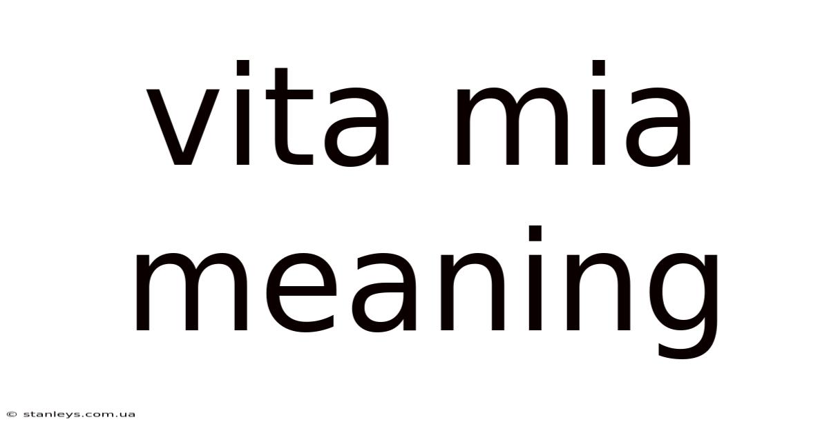 Vita Mia Meaning
