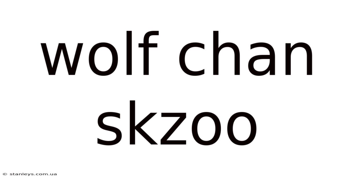 Wolf Chan Skzoo