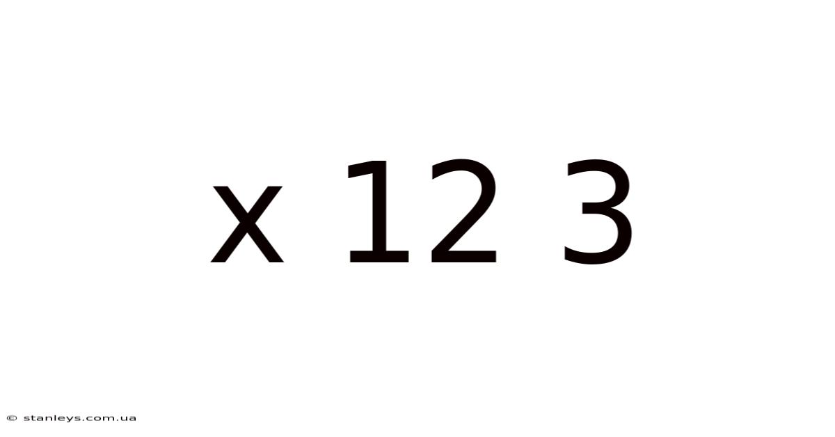 X 12 3